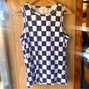 👉VERSUS VERSACE Checker Tank Top